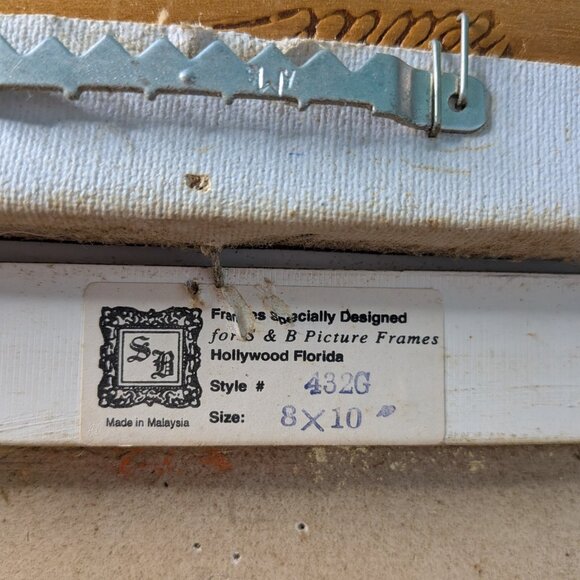 Signed StIll Life Oil Painting with Original Gold Frame and Backing - Picture 7 of 15